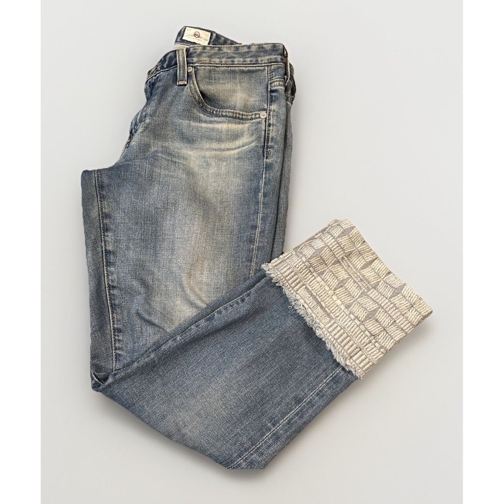 AG Adriano Goldschmied Stevie Cuff Jeans Womens 27 Slim Straight